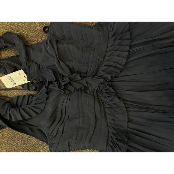 Cinq a Sept Womens Calloway Ruffled Midi Dress 4 Navy - NWT $595 - Picture 10 of 10